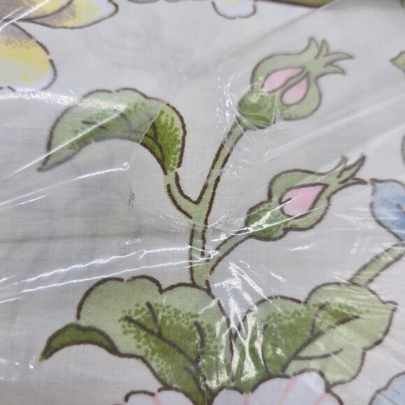 VTG New Springmaid Wondercale Double Flat & Fitted Sheet Set Salon Floral - Picture 5 of 9